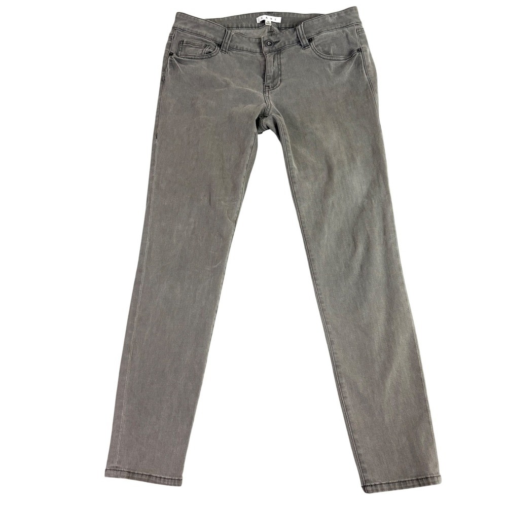Cabi Women 10‎ 32X29 Gray Wash Stretch Denim Skinny Jeans Pants Feminine Slim